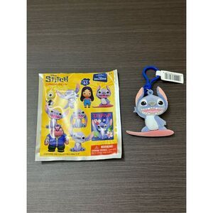 Disney Lilo & Stitch Live Action Movie Bag Clip Keychain (Flocked) - Stitch Surf